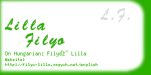 lilla filyo business card